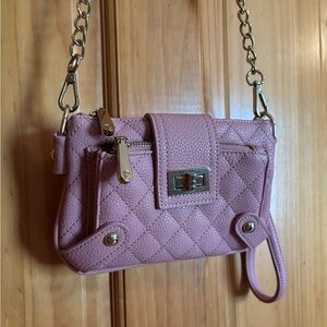 Charming Charlie Blush Quilted Crossbody Bag